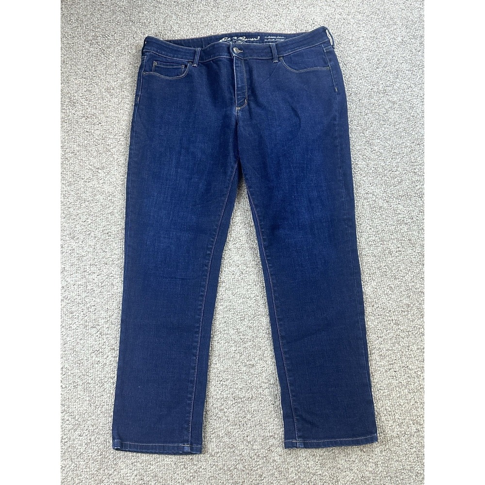 Eddie Bauer Slightly Curvy Slim Straight Women's Jeans Size 18(38x29) Mid Rise